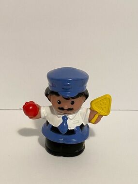 4/$20 Fisher Price Little People Crossing Guard Bus Driver Worker Airport Toy 🛑